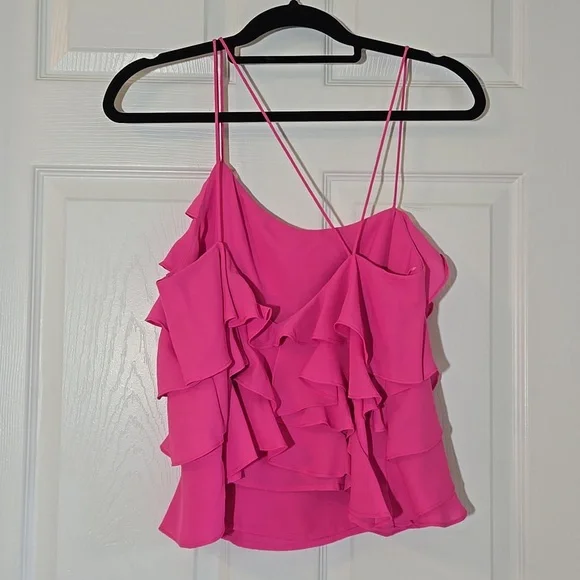 B3. New Flying Tomato Pink Ruffled Women's Top Size Small - Picture 3 of 4